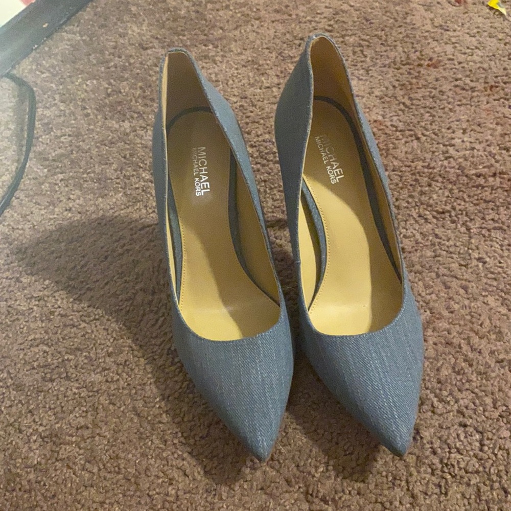 Michael kors denim heels